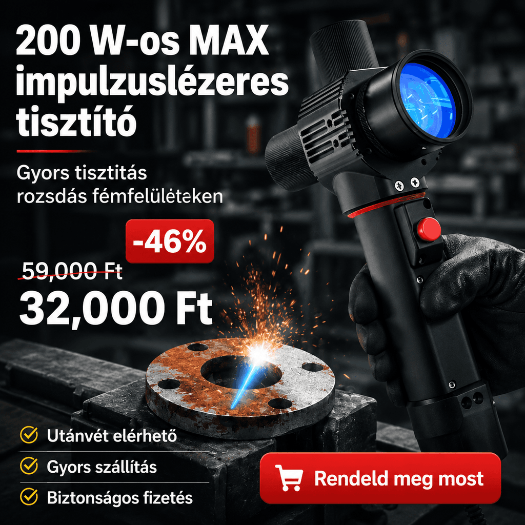 200 W-os MAX impulzuslézeres tisztító Hordozható lézertisztító könnyű tisztítófejjel, gyanta, olaj, rozsda és bevonatok eltávolítására alkalmas